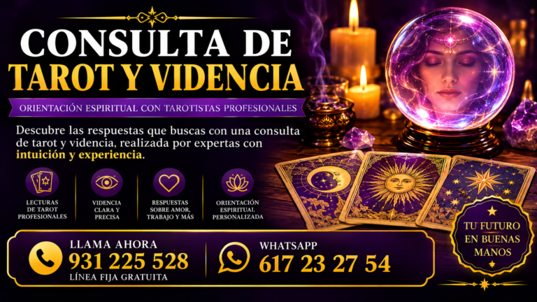 Consulta de tarot y videncia: orientación profesional para encontrar respuestas