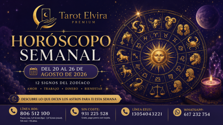 horóscopo 12 signos del zodíaco desde el 20/08/2026 al 26/08/2026