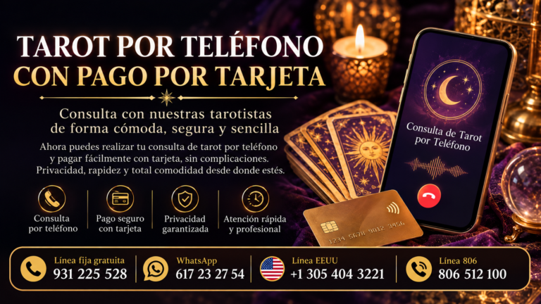 Tarot por teléfono con pago por tarjeta: una forma cómoda de realizar tu consulta